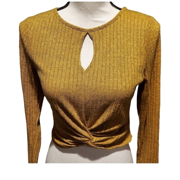 GAZE crop top yellow womens size small - Picture 4 of 5